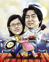 Cartoon: chef couple (small) by juwecurfew tagged chef,couple
