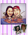 Cartoon: couple caricature (small) by juwecurfew tagged couple,caricature