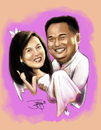 Cartoon: couple rush (small) by juwecurfew tagged couple,caricature