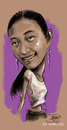 Cartoon: speed art caricature (small) by juwecurfew tagged manilyn,caricature
