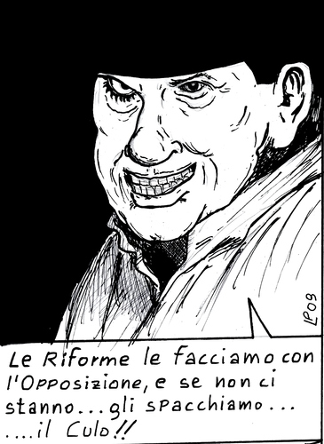Cartoon: Arancia Meccanica (medium) by paolo lombardi tagged italy,berlusconi,politics,satire,caricature
