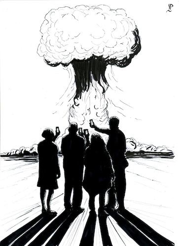 Cartoon: Atomic terror (medium) by paolo lombardi tagged war,ukraine,russia,putin,europe,peace