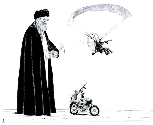 Cartoon: Attack on Israel (medium) by paolo lombardi tagged israel,palestine,iran,war