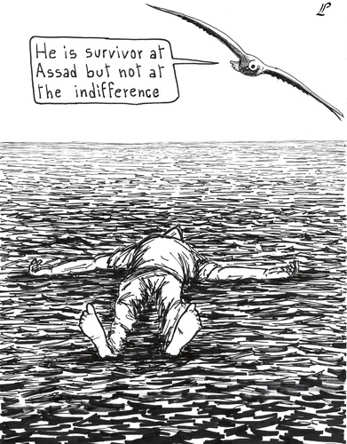 Cartoon: Boat People (medium) by paolo lombardi tagged italy,immigration