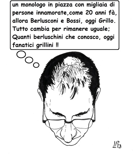 Cartoon: Cambiamento (medium) by paolo lombardi tagged italy,politics,satire,cartoon,election,berlusconi,grillo
