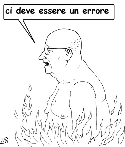 Cartoon: don Verze (medium) by paolo lombardi tagged italy,vaticano,politics