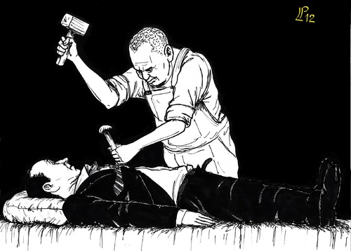 Cartoon: Dracula Berlusconi (medium) by paolo lombardi tagged cartoon,satire,politics,italy