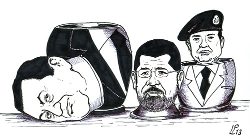 Cartoon: Egyptian Matrioska (medium) by paolo lombardi tagged egypt,riot