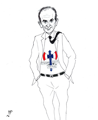 Cartoon: Eric Zemmour (medium) by paolo lombardi tagged france,zemmour,elections,presidential,fascism,racism