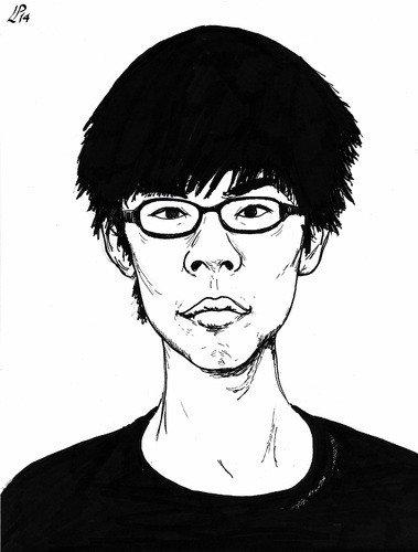 Cartoon: Joshua Wong (medium) by paolo lombardi tagged hong,kong,china,freedom
