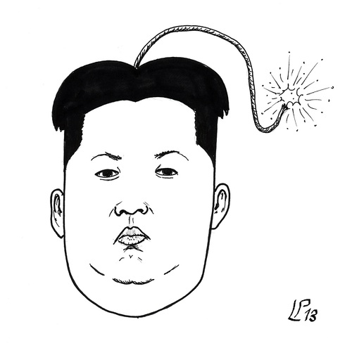 Cartoon: Kim Jong Bomb (medium) by paolo lombardi tagged war,korea,peace