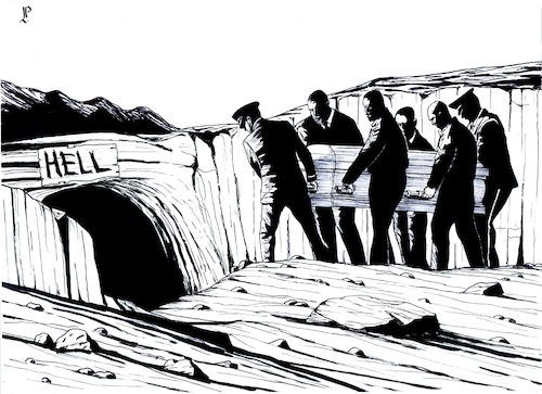 Cartoon: Kirk s funeral (medium) by paolo lombardi tagged kirk,trump,usa,fascism