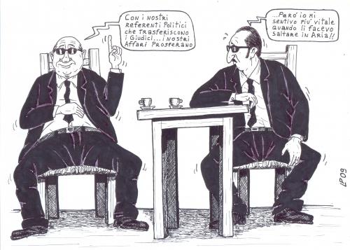 Cartoon: mafia e politica (medium) by paolo lombardi tagged italy,politic,satire,comic,humor,mafia
