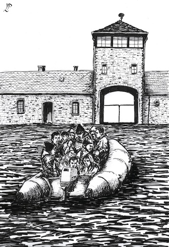 Cartoon: Mediterranean holocaust (medium) by paolo lombardi tagged mediterranean,migrants