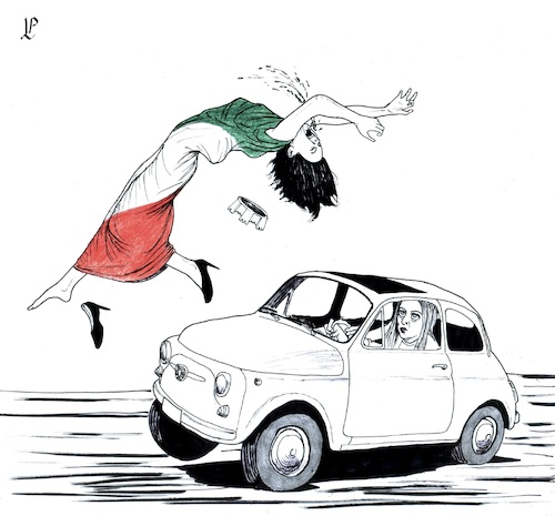 Cartoon: Meloni s financial maneuver (medium) by paolo lombardi tagged italy,meloni,economy,financial