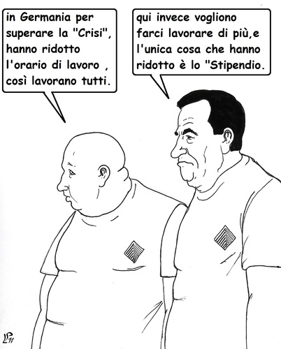 Cartoon: Operai (medium) by paolo lombardi tagged italy,economy,politics,satire,worker