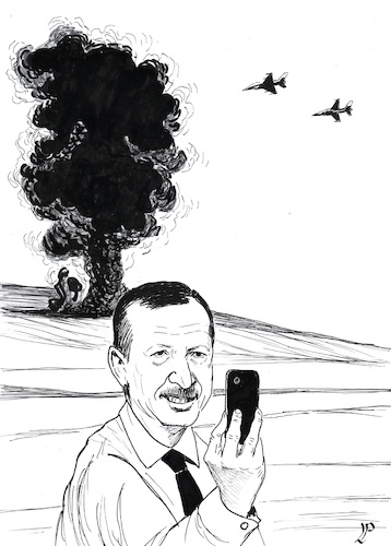 Cartoon: Operation Olive Branch (medium) by paolo lombardi tagged turkey,syria,war