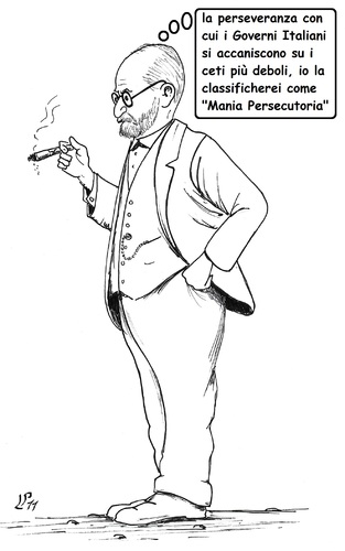 Cartoon: Persecuzione (medium) by paolo lombardi tagged freud,italy,politics