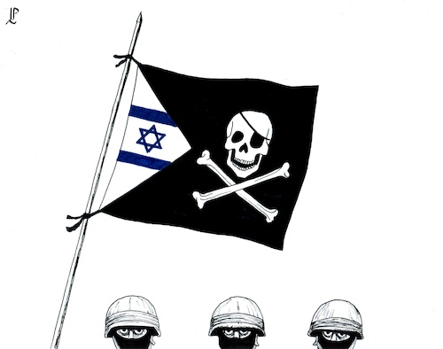 Cartoon: Pirates (medium) by paolo lombardi tagged flotilla,israel,gaza