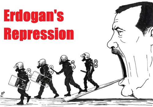 Cartoon: Repression (medium) by paolo lombardi tagged turkey
