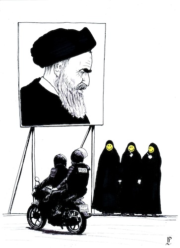 Cartoon: Resistence (medium) by paolo lombardi tagged iran,women,revolution,riots,resistance
