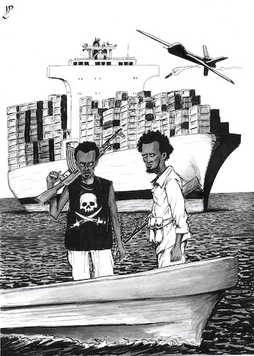 Cartoon: Somali Pirates (medium) by paolo lombardi tagged pirates