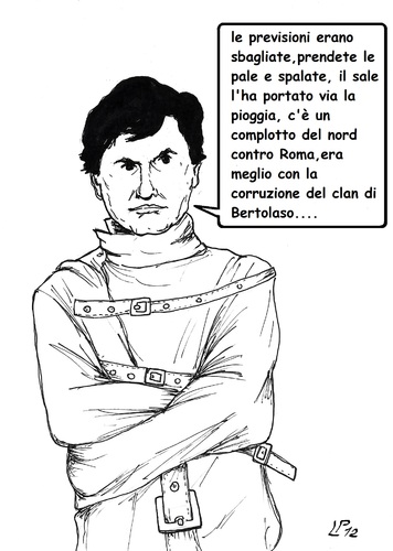 Cartoon: SPQR (medium) by paolo lombardi tagged italy,rome,politics,snow