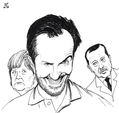 Cartoon: The Devil Jan Bohmermann (medium) by paolo lombardi tagged satire