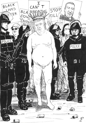 Cartoon: The king is naked (medium) by paolo lombardi tagged usa
