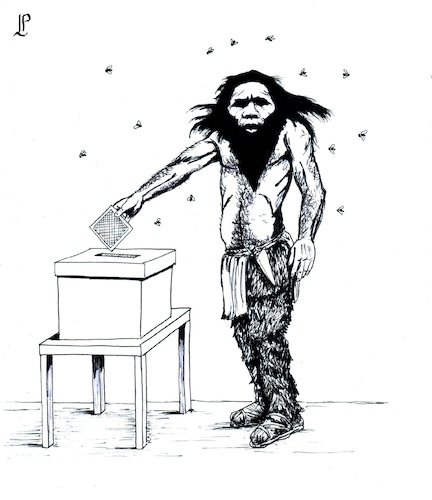 Cartoon: The voter (medium) by paolo lombardi tagged elections,democracy