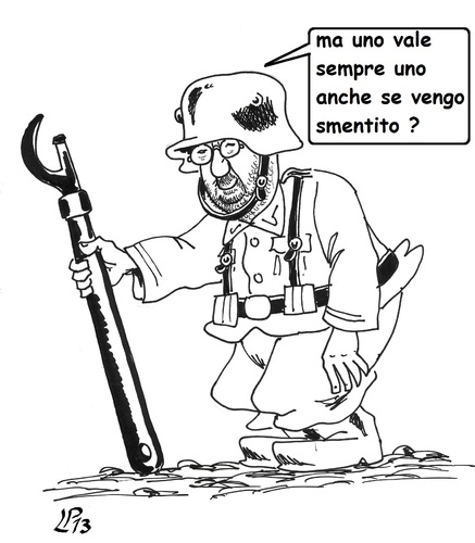 Cartoon: Uno (medium) by paolo lombardi tagged italy,politics,satire,cartoon,election,berlusconi