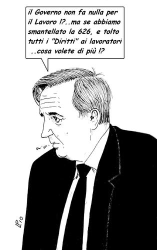 Cartoon: Welfare (medium) by paolo lombardi tagged italy,politics,work,arbeit