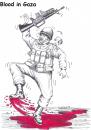 Cartoon: blood in gaza (small) by paolo lombardi tagged politic,palestine,gaza,israel,welt,world,krieg,war
