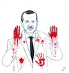 Cartoon: Blood of Afrin (small) by paolo lombardi tagged erdogan,turkey,war