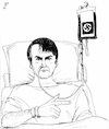 Cartoon: Bolsonaro in hospital (small) by paolo lombardi tagged brasil