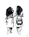 Cartoon: Going to school (small) by paolo lombardi tagged iran,women,school,gas