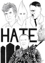 Cartoon: The face of hate (small) by paolo lombardi tagged newzealand,terrorism,fascism,racism,hate