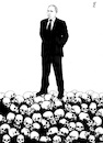 Cartoon: The genocidal (small) by paolo lombardi tagged putin,russia,ukraine,war,criminal