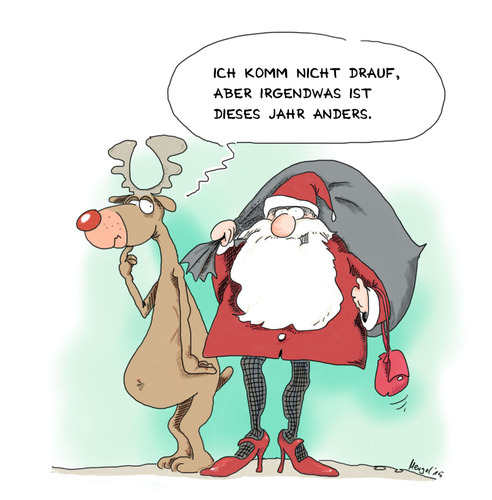 Cartoon: nikolaus 2015 (medium) by Mergel tagged nikolaus,weihnachten,rudi,rentier