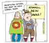 Cartoon: Protestkultur (small) by Mergel tagged atommüll,atom,atomkraft,bayern,entsorgung,endlager,lederhose,umweltpolitik,energiewende
