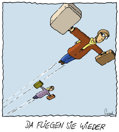 Cartoon: Da fliegen sie wieder (medium) by fussel tagged fliegen,flug,billigflieger,urlaub,reisen,tourismus,ferien,fussel,fliegen,flug,billigflieger,urlaub,reisen,tourismus,ferien,fussel