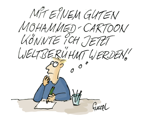 Cartoon: Dieser Cartoon (medium) by fussel tagged je,suis,charlie,hebdo,cartoonisten,anschlag,paris,terror,cartoon,medien,islamisten,islamismus