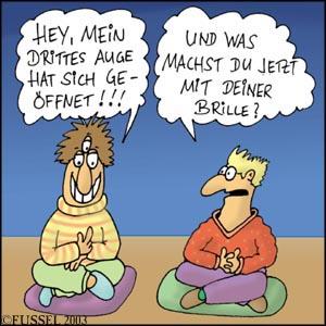 Cartoon: Drittes Auge (medium) by fussel tagged meditation,erleuchtung