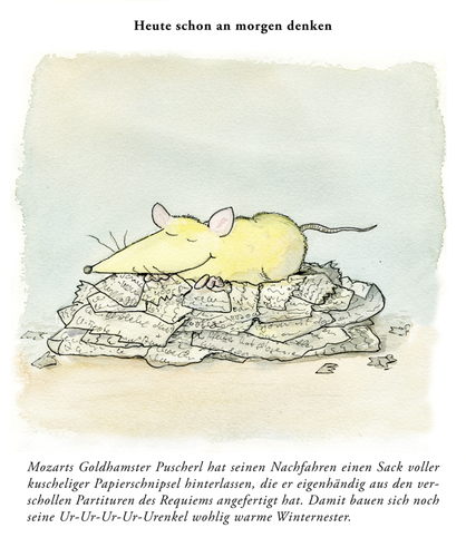 Cartoon: Mozarts Hamster (medium) by fussel tagged mozart,requiem,hamster,partitur