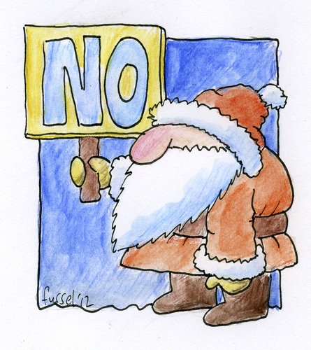 Cartoon: We are sorry (medium) by fussel tagged christmas,doomsday,mayan,calendar,economic,crisis