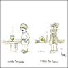 Cartoon: Feine Unterschiede (small) by fussel tagged urin,uran,iran,ural,egal