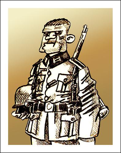 Cartoon: HERMANITO (medium) by PEPE GONZALEZ tagged wwii,german,aleman,hassel,sven,germany,soldier