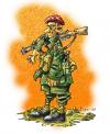Cartoon: PARACAIDISTA BRITANICO WWII (small) by PEPE GONZALEZ tagged soldado,paracaidista,dibujo,wwii,diablos,rojos,segunda,guerra,mundial,world,war,ii