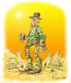 Cartoon: SHERIFF CORRUPTO (small) by PEPE GONZALEZ tagged oeste,west,western,dibujo