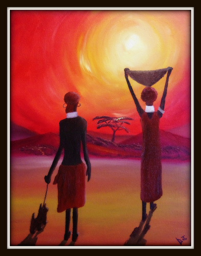 Cartoon: Sunset (medium) by Krinisty tagged tribal,african,art,hot,sun,sunset,krinisty,photography